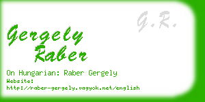 gergely raber business card